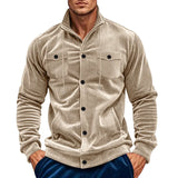 WIAOFELLAS  -  Thin Breathe Coats Fashion Men Coats Vintage Style Men Streetwear Casual Coats Mens Light Weight Corduroy Jacket