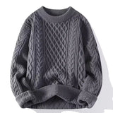 WIAOFELLAS  -  Sweater, Autumn and Winter Men's Thick Crumpled Sweater Jacket, Christmas Couple's Thread
