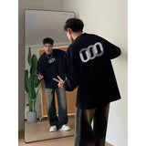 WIAOFELLAS  -  American Sweatshirt Black Round Neck Cotton Long-sleeved T-shirt Men's Inner Bottom Shirt Autumn and Winter Comfortable Pullover