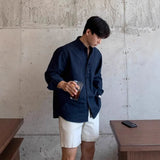WIAOFELLAS  -  Japanese Retro Shirts for Men Spring Design Oversized Long Sleeve Loose Casual Shirts Coat High-end Fashion Streetwear