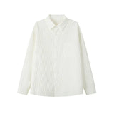 WIAOFELLAS  -  White Long Sleeved Shirt Men Fashion Society Mens Black Dress Shirt Korean Loose Casual Shirt Mens Shirts Plus Size 4XL