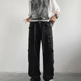 WIAOFELLAS  -  Autumn Workwear Casual Pants Men's New Multi Pocket Ribbon Trendy Retro Loose Hip Hop