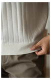 Wiaofellas  -  Summer Men's Ribbed Knit Polo Shirt Light Luxury Short Sleeve Lapel Collar Slim Fit Business Casual Polos Breathable Soft Tops