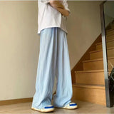 WIAOFELLAS  -  American Draped Straight Men Casual Summer Ice Silk Thin Draped Yamamoto Takashi Loose Versatile Pants