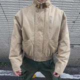Wiaofellas  -  Trendy Men's Short Jacket Coats Autumn Winter Casual Stand Collar Zipper Cargo Jackets Mens Vintage Solid Color Outerwear