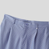 Wiaofellas  -  Men Striped Pants Button Loose Joggers Casual Wide Leg Trousers Men Streetwear Baggy Fashion Leisure Long Pants Men