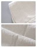 WIAOFELLAS  -  New Summer Men's Pocket Cardigan Square Collar Shirt Casual Cotton Linen Basic Short Sleeve Thin Style