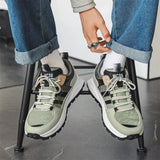 WIAOFELLAS  -  Men Casual Sneakers Platform Running Sports Shoes Fashion Male Lace Up Chunky Tennis Walking Sneakers Comfortable Outdoor Shoes