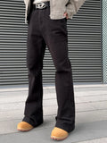 Wiaofellas  -  Spring Autumn Korean Style Men's Straight-leg Suit Pants Loose-fit Casual black Wide-leg Trousers Drag-ground Pants