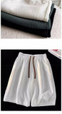 Wiaofellas  -  Men's Plus Size Pleated Ice Silk Quick-Dry Shorts Summer Lightweight Beach Loose Sports Casual Mid-Length Pants