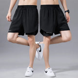 Wiaofellas  -  Men Running Shorts 2 In 1 Double-deck Sport Shorts Sportswear Gym Fitness Short Pants Training Jogging Bottom Men's Clothing