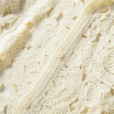 Wiaofellas  -  American Hollow Out Crochet Men Cardigan Tops Fashion Floral Knitted Long Sleeve Shirt Autumn Chic Premium Quality Blouse M-3XL