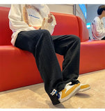 WIAOFELLAS  -  Spring pants high street tide casual sports trousers men's American design trendy brand draped wide-leg floor trousers