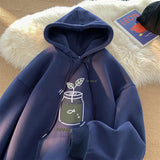 WIAOFELLAS  -  Autumn Kawaii Cartoon Graphic Hoodies Men's Y2K Streetwear Personality Sweatshirts Hip Hop Fashion Fleece Baggy Pullover Hoody
