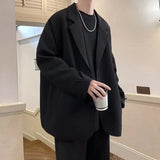 Wiaofellas  -  Casual Men's Suit Jacket Spring Autumn Style Handsome High-End Feeling Western Clothes Upper Apparel Regular Length
