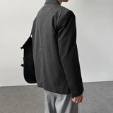 WIAOFELLAS  -  Men Striped Blazer Lapel Long Sleeve Button Casual Male Suit Streetwear Elegant Fashion Thin Coats Men Blazer S-5XL