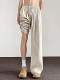 Wiaofellas  -  Breathable Linen Casual Pants Men Summer Thin Straight Leg Loose Drapey Long Pants Comfortable Lightweight Straight Cut Trousers