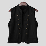Wiaofellas  -  Men's Shirt Solid Color Lapel Half Sleeve Off Shoulder Hollow Out Men Clothes Loose Streetwear Fashion Casual Tops