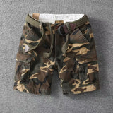 WIAOFELLAS  -  Summer Fashion Retro Workwear Cotton Shorts For Men Heavy Water Wash Multi Pocket Pants Loose Straight Leg Trendy Man Short