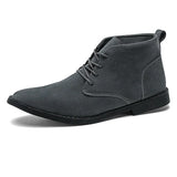 WIAOFELLAS  -  Classic Grey Dress Shoes Man Pointed-Toe Flat Comfortable Man Shoes High Top Designer Luxury Large Size 46 Leather Casual Shoes