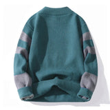 WIAOFELLAS  -  Fake Two Sweaters Men Autumn-winter New Thick Warm Contrast Color Sweater Men Shirt Collar Sweater Men  Pullover  New Products