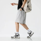 WIAOFELLAS  -  Men's Casual Shorts Summer Trendy Loose Sports Style for Men and Women The Same Solid Color Simple Pants