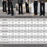 WIAOFELLAS  -  Mens Black Straight-leg Jeans Cleanfit High Street Slim Smooth Silhouette Trousers Fashion Casual Streetwear