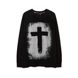 WIAOFELLAS  -  American High Street Dark Heavy Cotton Long Sleeve T-shirt Men Women Fashion Brand Spring Autumn Loose Fit Top Graphic T Shirts