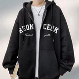 Wiaofellas  -  American Streetwear Letter Printed Zip Up Hoodies Men's New Hip Hop Long Sleeve Hoody Sweatshirts Oversized Y2K Tracksuit