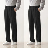Wiaofellas  -  Anti-wrinkle-free Ironing Trousers for Men Slim Feet High-end Formal Suit Pants Casual Nine-point Pants