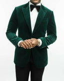 Wiaofellas  -  Men Suits For Wedding Bridegroom Velvet Wedding Tuxedos Slim Fit Male Fashion Peak Smoking Blazer 2 Pcs (Jacket+Pants)