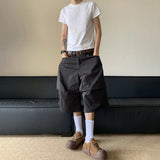 WIAOFELLAS  -  Cropped Pants Summer American Retro Baggy 3d Cargo Capri Pants Hip-Hop Streetwear Trendy Casual Handsome Stylish Pants For Men