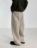 WIAOFELLAS  -  Autumn Winter Men's Cotton Wide Leg Floor Suit Pants Korean Casual Loose Straight  Thicken Full Length Trousers Male Keep Warm