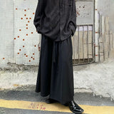 Wiaofellas  -  Y2k Casual Gothic Skirt Unisex Fashion Dark Daily Personality Loose Streetwear Versatile Samurai Skirt Unisex Can Be Belted
