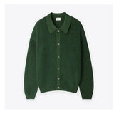 WIAOFELLAS  -  Solid Color Knitted Cardigan Sweater Men Autumn Korean Style Simple High-end Button Casual Loose Sweater Cardigan Men's Coats