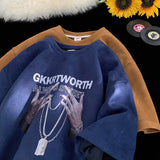 WIAOFELLAS  -  Hip Hop Graphic Men Tshirts Suede Fashion Summer New Short Sleeve T-shirt Oversized Streetwear Male Casual Tops Harajuku T Shirt