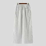 WIAOFELLAS  -  Men Pants Printing Vacation Loose Joggers Casual Straight Trousers Men Streetwear 2025 Elastic Waist Fashion Long Pants