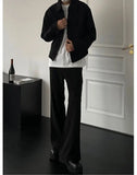 WIAOFELLAS  -   spring short jacket men's smoke purple simple short high-end cleanfit niche lapel solid color jacket