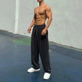 WIAOFELLAS  -  Mens Fashion Trend Sports Fitness Loose Trousers Autumn And Winter New Leisure Outdoor Street Comfortable Y2k Fitness Pants Men