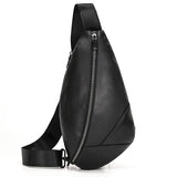 WIAOFELLAS  -  Soft Cow Leather Men's Chest Bag Genuine Leather Men's Chest Pack Small Crossbody Sling Bag Anti Theft Chest Bag Men Coffee