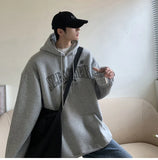 WIAOFELLAS  -  Autumn Letter Printed Hooded Sweatshirts Hombre Y2K Vintage Fleece Pullover Hoodies 2024 New Oversized Hip Hop Fashion Hoody