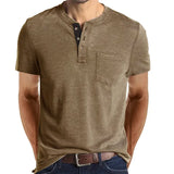 WIAOFELLAS  -  T Shirt for Men Summer Casual Solid Color Short Sleeve T Shirt for Man Polo Men High Quality Mens T-Shirts