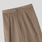 WIAOFELLAS  -  Men Striped Pants Button Joggers Loose Casual Wide Leg Trousers Men Streetwear Fashion Leisure Long Pants S-5XL