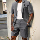 Wiaofellas  -  New Men's Suit British Style Plaid Blazer & Trousers Set Modern Slim Fit Check Suit Summer Business Party 2-Piece Outfits