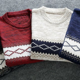 Wiaofellas  -  New Spring and Autumn Fashion Casual Sweater O-Neck Slim Fit Knitting Mens Sweaters and Pullovers Men Knitted Pullover Tops