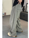 WIAOFELLAS  -  Vintage Baggy Man Gray Sweatpants Joggings Korean Fashion Sports Pants Harajuku Casual Loose Trousers Spring Autumn Men Clothing