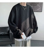 WIAOFELLAS  -  T-shirts Men Advanced Fashion Simple Streetwear O-neck Daily Korean Style Charming Youthful Chic All-match Casual Loose College