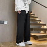 WIAOFELLAS  -  Men's Sweatpants Rest Sports Pants Spring Autumn Casual Wide Leg Trend Fashion Loose Quality Fabric Comfortable Breathable Pants