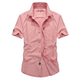 WIAOFELLAS  -  New Short Sleeve Shirt Men's Summer Polo Neck Shirt Korean Version Slim Fit Fashion Half Sleeve Shirt