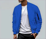 Wiaofellas  -  Bomber Jacket Men's Spring and Autumn New Solid Color Flight Suit Casual Baseball Top Men's Jacket Trendy Brand